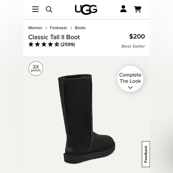 UGG NEW Women’s Black Classic Tall II Boot size US 7 - Picture 8 of 8